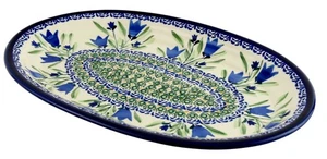 Polnische Keramik ovale Servierplatte von Zaklady Boleslawiec Polen - 12 Fuß lang - Bild 1 von 4