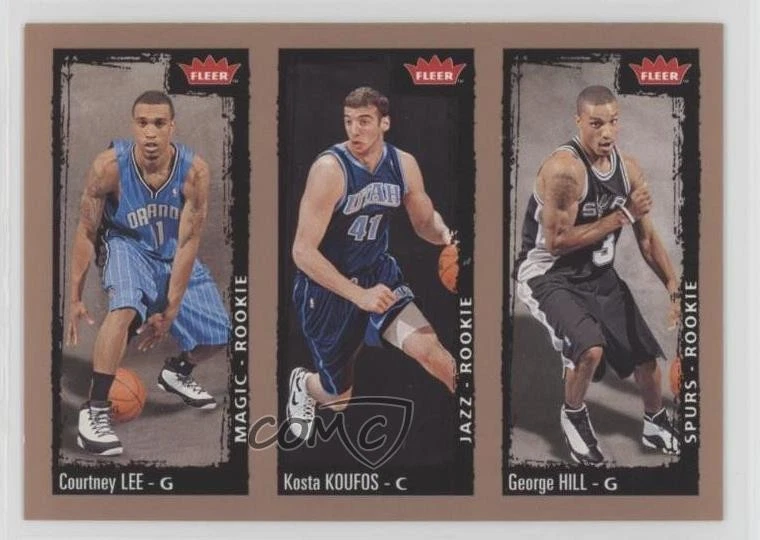 2008-09 Fleer Courtney Lee Kosta Koufos George Hill #243 Rookie RC - Image 1 of 2