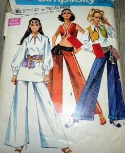 *LOVELY VTG 1960s BLOUSE PANTS & BOLERO Sewing Pattern 12/34 - Picture 1 of 2