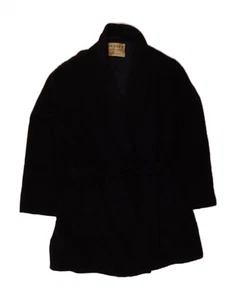 JAEGER Womens Overcoat UK 14 Large Navy Blue Cashmere CC21 - Picture 1 of 3