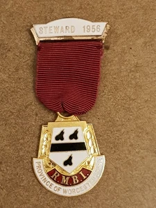 Vintage 1956 Metal Royal Masonic Benevolent Institution RMBI Steward Jewel - Picture 1 of 5
