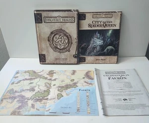 D&D Forgotten Realms Campaign Setting W/Map & City Of Spider Queen W/Maps - Picture 1 of 24