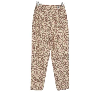 Lucy Yak Addison Women’s 30 Cotton Jeans Relaxed Cream Pink Floral Boho Hippie - Picture 1 of 12
