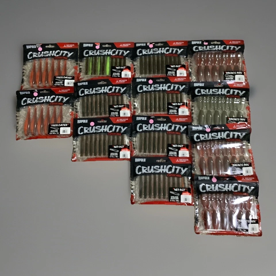 Gran Lote 13 Paquetes Nuevos 6 Pack Cebos Aduaneros Rapala Crushcity Foto 1 de 4