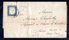 1857 28 NOVEMBRE C.20 SASS 15A CON OTTIMI MARGINI ISOLATO SU LETTERA