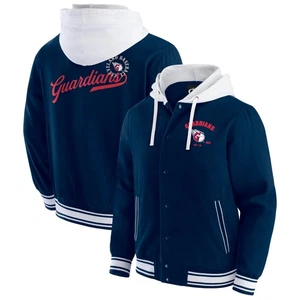 Men's-Darius Rucker Collection by Fanatics Navy Cleveland Guardians Full-Snap - Picture 1 of 6