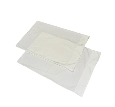 Pair Sferra Grande Hotel Pillowcases Solid White 100% Egyptian Cotton 2 Luxury - Image 1 of 4