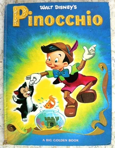 Vintage Walt Disney's PINOCCHIO 1978 Big Golden Book HC Very Nice - Bild 1 von 12
