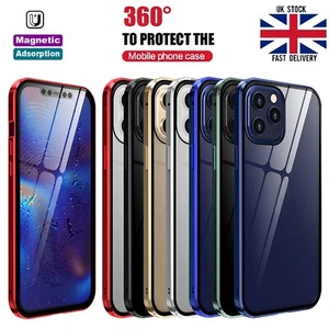 For iPhone 12 Pro MAX Mini 360 Full Body Magnetic Case Front Back Tempered Glass - Picture 1 of 23