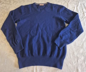 Maglione Thomas Rosa Pullover Uomo Cashmere/Cotone Blu Taglia:Small - Foto 1 di 13