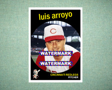 Luis Arroyo Cincinnati Redlegs Reds 1959 Style Custom Baseball Art Card