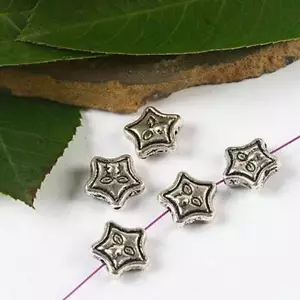 20pcs 11mm Tibetan Silver Star Face Spacer Beads H2545 - Picture 1 of 1