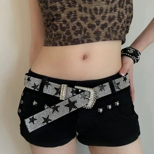 Y2K Shiny Star Waistband Vintage Jeans Decor Waist Accessories - Picture 1 of 12