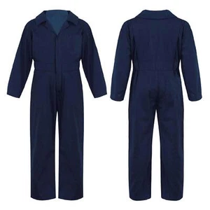 Boys Girls Mechanic Costume Jumpsuit Coveralls Boiler Suit Workwear Halloween - Picture 1 of 94