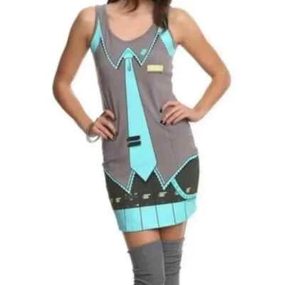 WeLoveFine Juniors I Am Hatsune Miku Vocaloid Cosplay Tank Dress New M, L, 2XL - Image 1 of 4