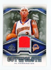 2007 SP Game Used Al Harrington #CC-AH Cut from the Cloth Golden State Warriors