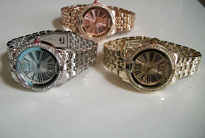 Relojes informales de vestir de moda con acabado dorado/oro/plateado para hombre Foto 1 de 2