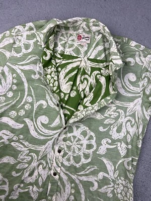 Hilo Hattie Hawaiian Shirt Mens XL Large Floral Reverse Print Beach Cruise Vaca - Image 1 of 4
