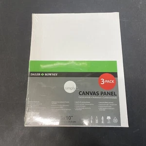 Daler Rowney 8 x 10 Oil & Acrylic White Canvas Panel 3 Pack BRAND NEW - Picture 1 of 2