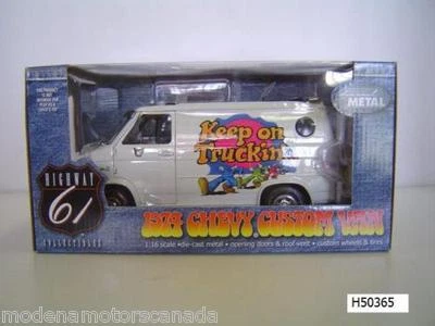 1974 CHEVY CUSTOM VAN WHITE KEEP ON TRUCKIN 1:16 Scale HIGHWAY 61 RARE BRAND NEW - Image 1 of 2