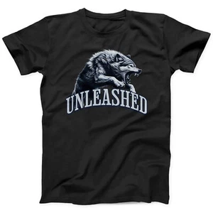 Unleashed Wolf Graphic T-Shirt - Fierce Wolf Design | Also in Plus Sizes - Picture 1 of 16