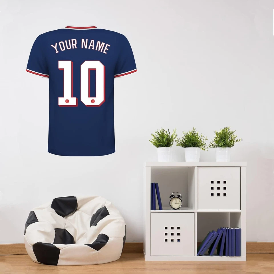 Sticker mural chemise personnalisé Paris Saint-Germain - Photo 1/1