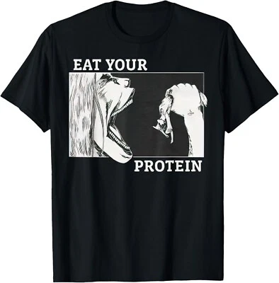 Eat Your Protein, Anime Gym, Pump, Bodybuilding, Fitness Gift Unisex T-Shirt - Image 1 of 4