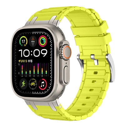Sports Band For Apple Watch Series 10/9/8/7/6/SE Waterproof Silicone Watch Strap - Image 1 of 4