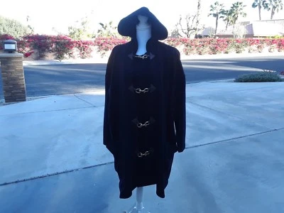 Abrigo con Capucha de Invierno para Mujer DKNY EE. UU. Talla L/XL Lana Latón Herrajes Peso Pesado Foto 1 de 4