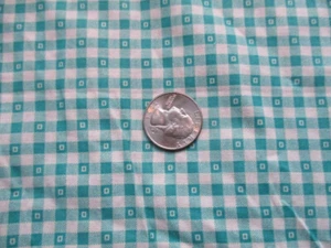 Vintage 3.5 yds Yardage Gingham quilt cotton fabric small print 38"W - Picture 1 of 2