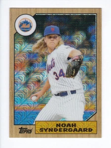 2017 Topps Series 1 #87-NS NOAH SYNDERGAARD 1987 Chrome Silver Mojo Refractor - Picture 1 of 2
