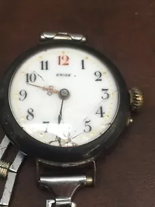 Reloj suizo vintage de plata de ley para mujer cristal roto, no funciona para reparación - Imagen 1 de 8