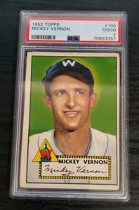 1952 Topps #106 Mickey Vernon PSA 2 - Picture 1 of 2