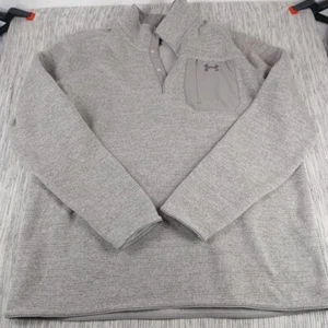 Under Armour Sweater Men’s XXL Specialist Henley Clay Beige/Brown Pullover - Picture 1 of 7