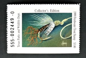 1999 Texas Freshwater Trout Stamp, Collector's Edition - Picture 1 of 2