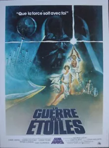 STAR WARS Filmplakat GEROLLT 53x40 Movie Poster R1990 Krieg der Sterne - Bild 1 von 1