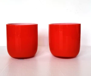 Jonathan Adler Pop Rocks Glasses tomato Red blown glass cocktail drink beverage - Picture 1 of 5