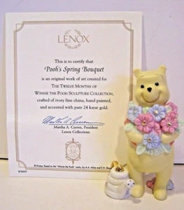 LENOX POOH'S SPRING BOUQUET -- Disney Easter sculpture -- -- NEW in BOX with COA - Bild 1 von 8