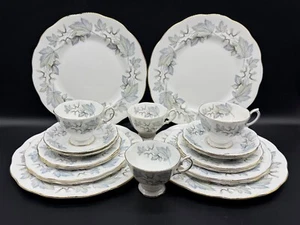 Royal Albert Silver Maple 5 Piece Place Setting x 4 Bone China England 20 Pieces - Picture 1 of 4