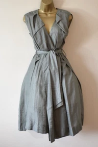 VIVIENNE WESTWOOD Vintage Wrap Dress UK 8 Green Silk Blend Pleated Cruise Races - Picture 1 of 10
