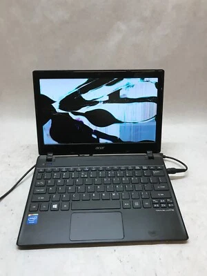 Acer TravelMate B113 TMB113-E-2810 11" Celeron 1017U 4GB RAM CRACKED AS IS - -DW - Image 1 of 4