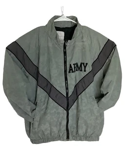 US Army Jacket Mens Small Gray Digital Camo IPFU Zip Up Windbreaker Military USA - Picture 1 of 7