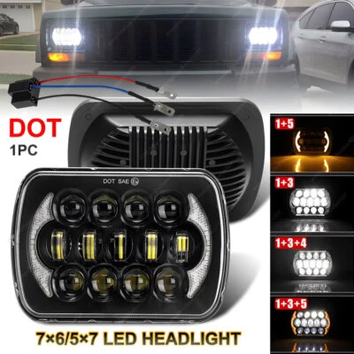 Faro LED 5x7 7x6 haz alto bajo DRL para Ford E150 E250/350 Econoline Club Wagon Foto 1 de 4