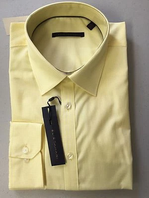 Elie Tahari Men's Lemon Long Sleeve Button Down Dress Shirt Yellow - Image 1 of 4