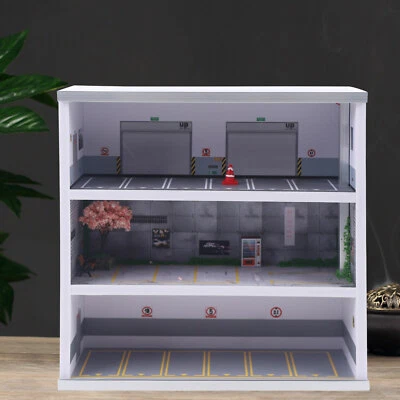 1:64 Parking Lot Display LED Lighting Car Garage Diorama Connector Scene Model! - Image 1 of 4