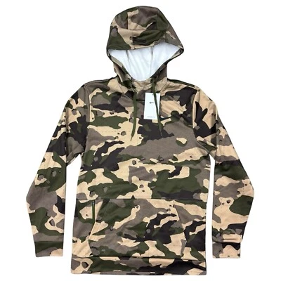 Sudadera con Capucha Nike Therma-Fit Bosque Camuflada Marrón, Talla Pequeña DD1757-247 NUEVA CON ETIQUETAS Foto 1 de 2