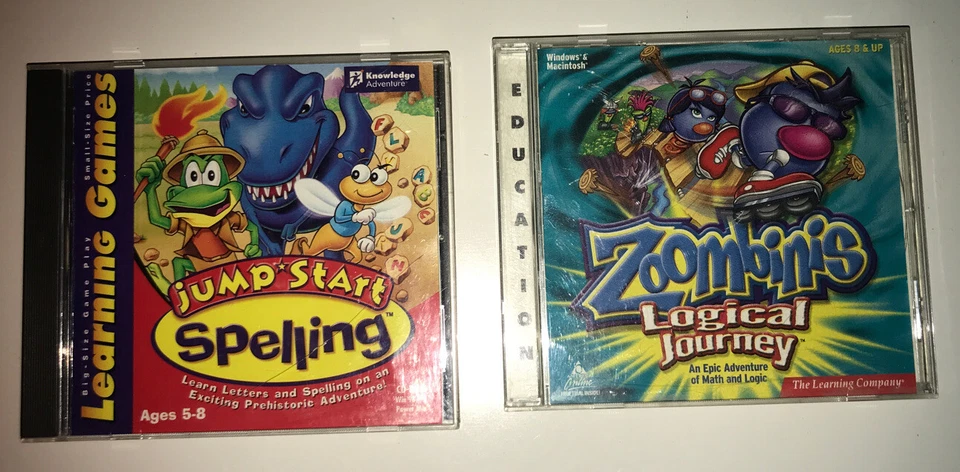 Knowledge Adventure JumpStart Spelling PC CD-ROM Zoombinis Logical Journey Math - Image 1 of 1