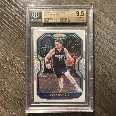 Luka Doncic 2020-21 Panini Prizm #32 White Sparkle Prizm BGS 9.5 Mavericks - Image 1 of 3