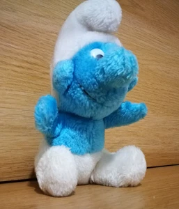 Vintage 1980 Peyo Schlumpf Plüsch Wallace Berrie & Co Spielzeug Plüsch Stofftier Schlumpf Korea - Bild 1 von 4
