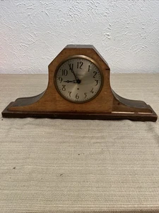 Vintage antike elektrische Sitzungen Holz Manteluhr Teile Reparatur ungeprüft - Bild 1 von 12